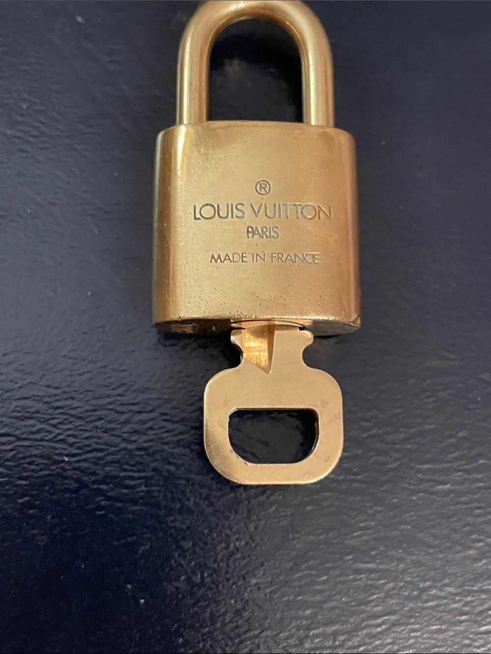 Louis Vuitton Gold Padlock with LV Monogram Authentic Key 301 - Picture 2 of 6